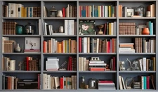 8x6ft Bookshelf Backdrop Wooden Bookcase Library Photography Multicolor 