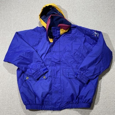 Vintage Helly Hansen Sailing Jacket Mens XXL Purple Shell Rain Coat Twin Sails