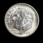 1955-S UNC Roosevelt Dime 90% Silver - Uncirculated Condition A6-6