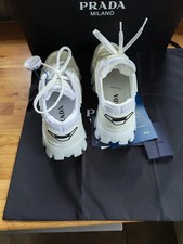 Prada Milano Cloudbust Thunder Sneakers White/Beige  Authentic  Boxed