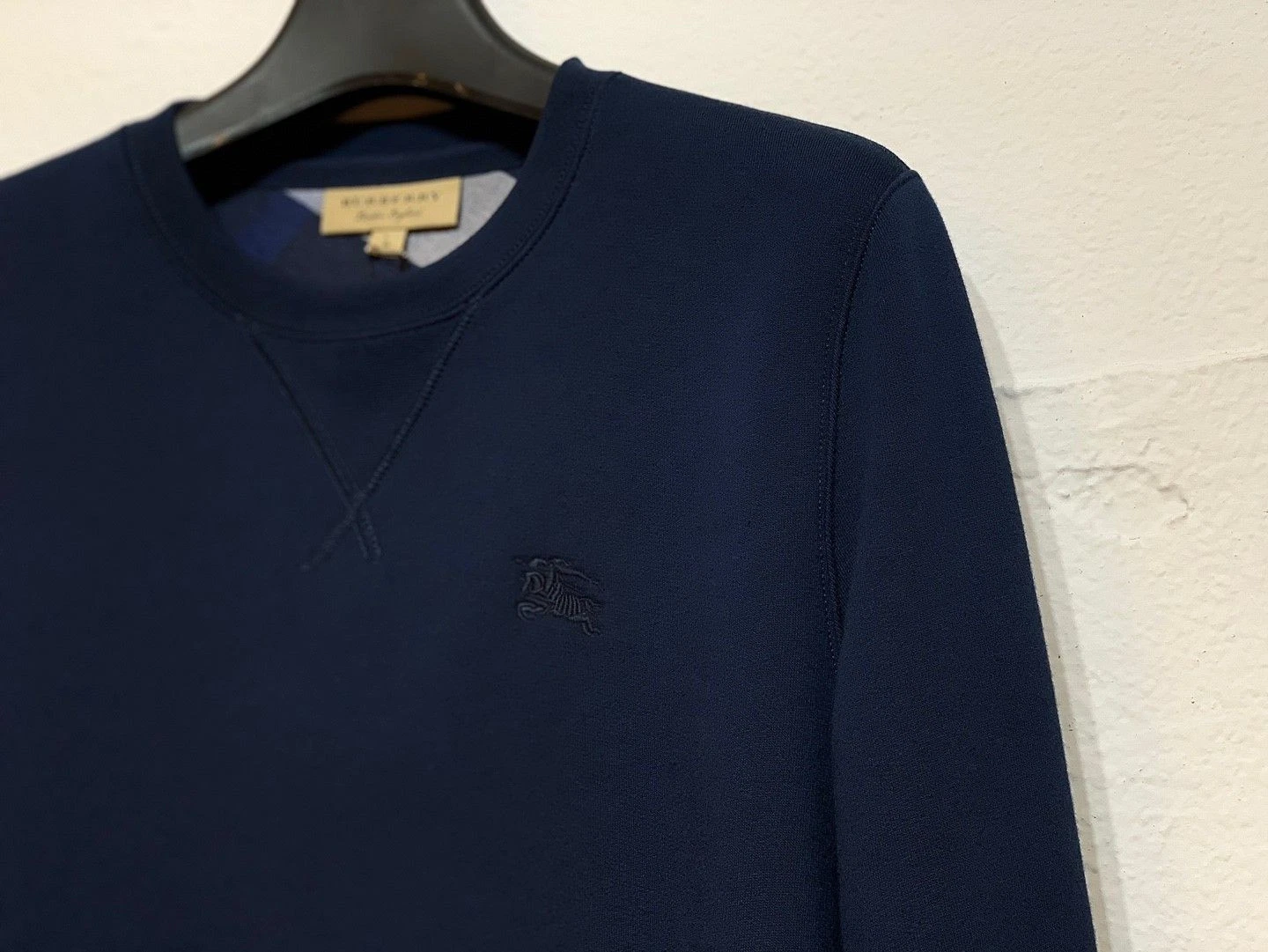 Felpa Burberry con logo Navy 17750723