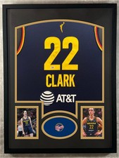 Caitlin Clark Signed Nike Jersey Framed W/ PSA COA Indiana Fever Navy Auto