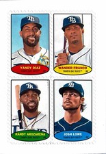 2023 Topps Heritage Yandy Diaz Franco Randy Arozarena Lowe 1974 Topps Stamps
