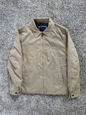 Tommy Hilfiger Harrington Jacket Mens X-Large Khaki Quilt Lined Vintage Y2K