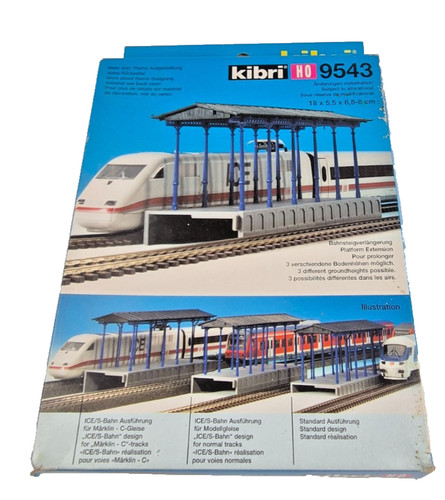 Kibri 9543 Calibre HO Moderno Cubierta Estación de Hielo Plataforma Extensión Paisaje En Caja. | Zustand: Used