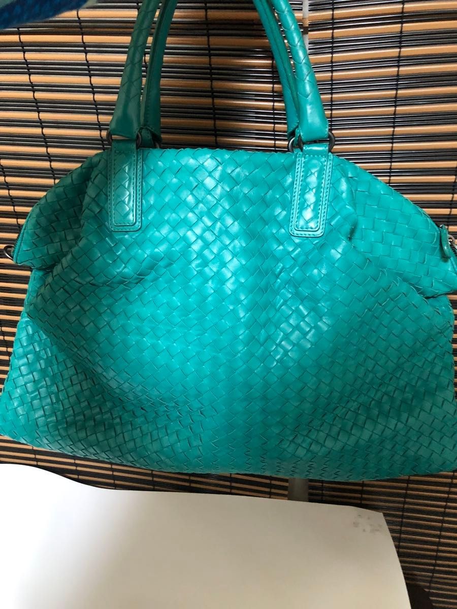 Bottega Veneta Turquoise Leather Tote Bag thumbnail 4