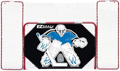 EZ Goal Folding Hockey Training Goal Net W/ Backstop, Targets, & Shooter Tutor ,