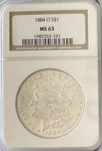 NGC 1884 O Morgan S$1, Silver Dollar Graded MS63, Beautiful Coin!