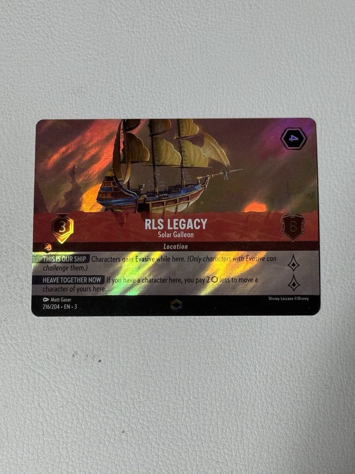 Disney Lorcana Into the Inklands Enchanted RLS LEGACY #216 Near mint Pack Fresh!