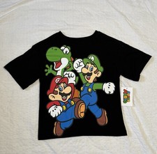 SUPER MARIO BROS NINTENDO Boys T-SHIRT Size 5/6 Kids Tee NWT
