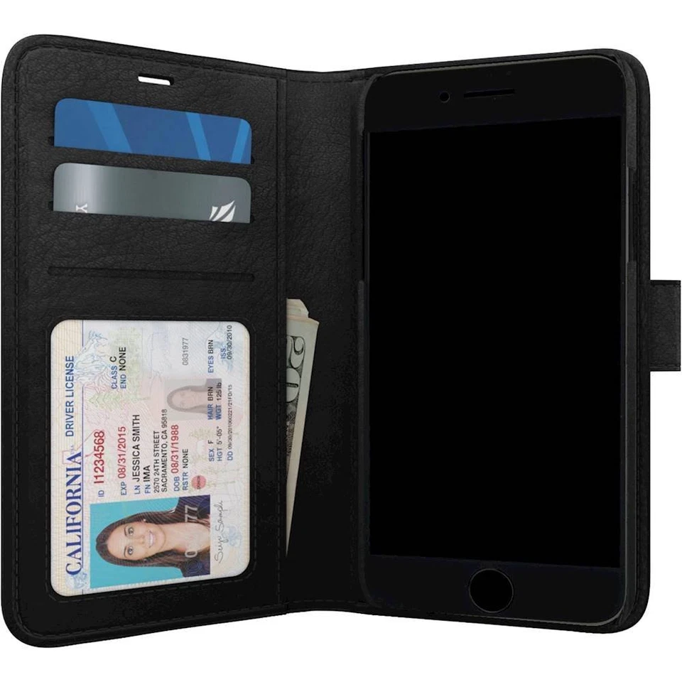 Skech Polo Book Leather Wallet Case For Iphone 6s/6, Black — 第 4/4 张图片