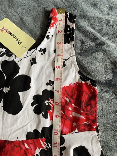 Girls Easter Dress Spring Dress Size 7/8 (130) PrincesasA Red Roses Flowers - Picture 9 of 12