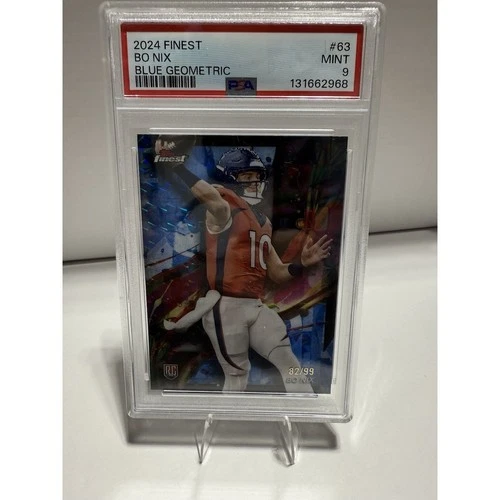 BO NIX 2024 TOPPS FINEST COMMON ROOKIE BLUE GEOMETRIC RC /99 PSA 9 Q0902