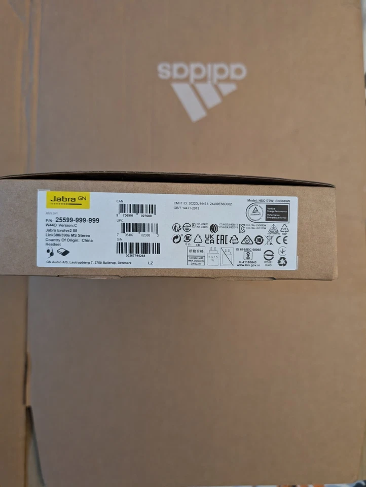 Jabra Bluetooth Headset Evolve2 55 - Link380c MS Stereo 25599-999899 - Image 3 of 4