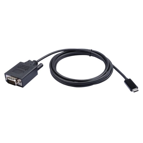 V7 V7UCVGA-2M USB-C to VGA Adapter Cable 2m 6.6 ft black - 第 1/2 張圖片