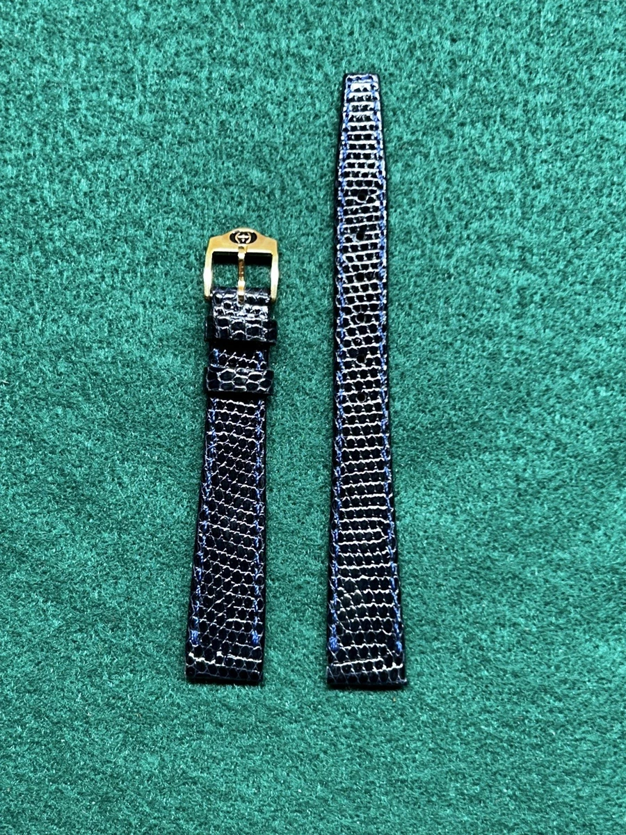 Authentic Gucci 13mm Lizard Skin Leather Watch Strap GUCCI Watch Band 13mm 3800L 2200L 3000L Blue Lizard  main image 4