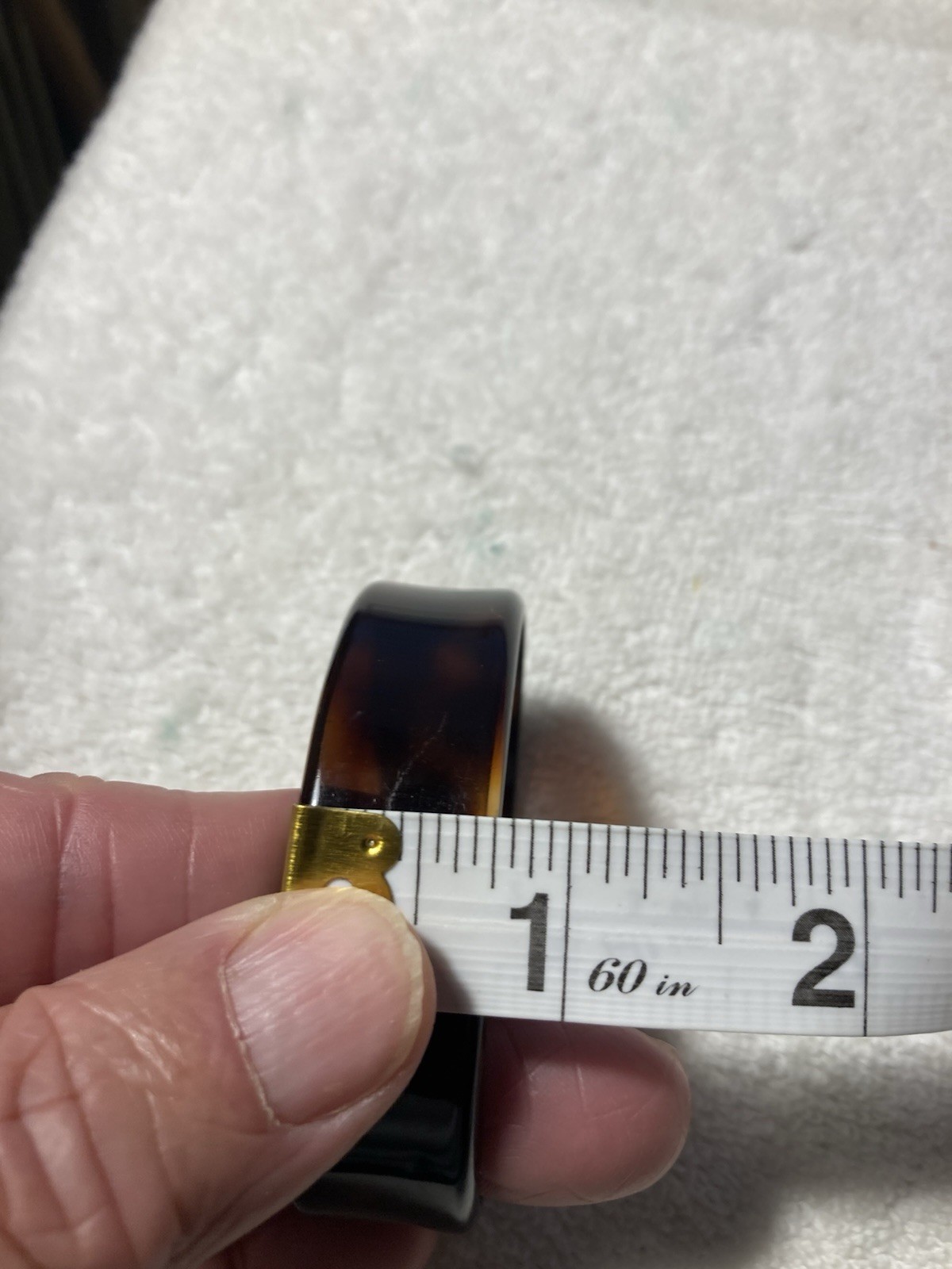 Bangle Tortoise Pattern Brown Cuff Bracelet Vinta… - image 6