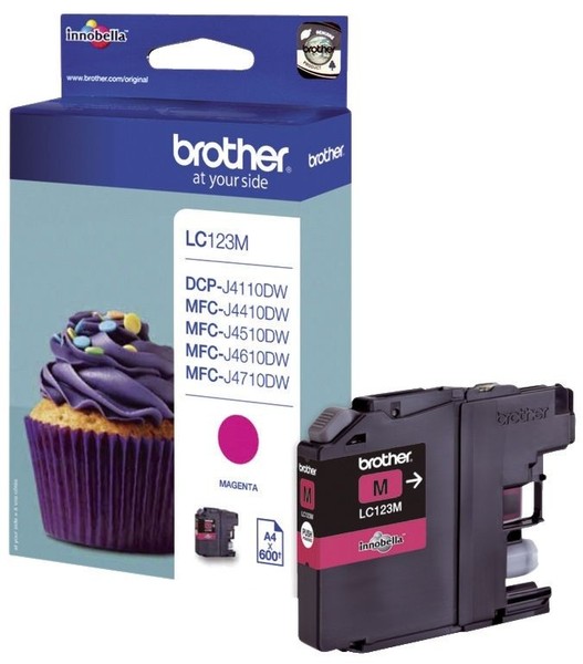 Brother® LC123M Brother® Inkjet-Druckpatronen Magenta, 600 Seiten, LC123M-image