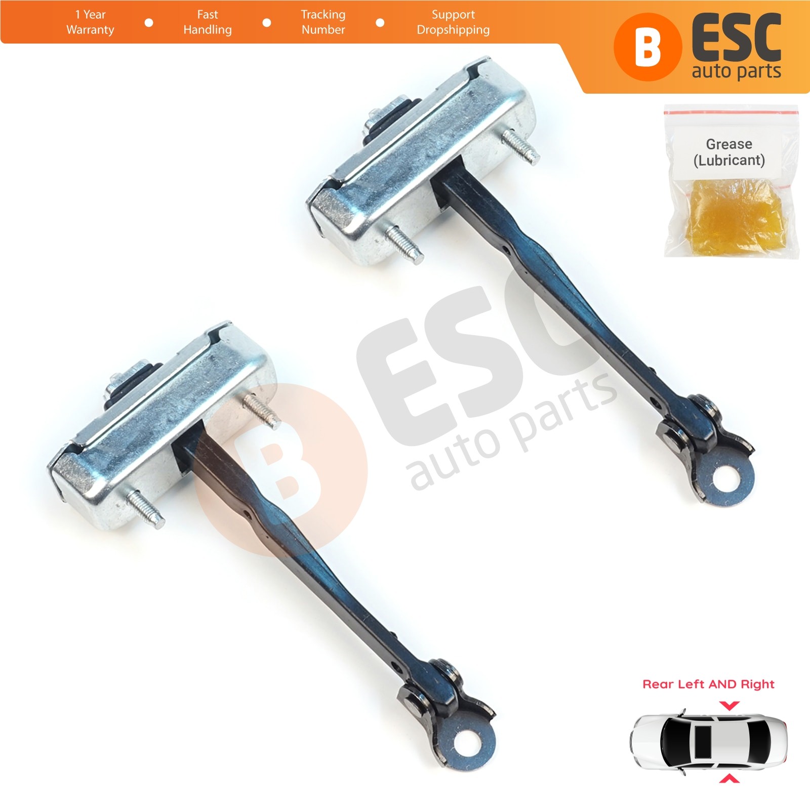 2X Rear Door Hinge Stop Check Assy Limiter for Toyota Avensis MK3 T27 2009-2018