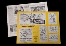 1955 Dean Martin Jerry Lewis  YOU'RE NEVER TOO YOUNG original publicity material