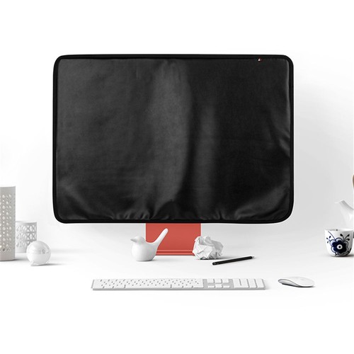 Etui coque écran anti poussière poche arrière cuir PU pour Apple 24 pouces IMac - Photo 3/11