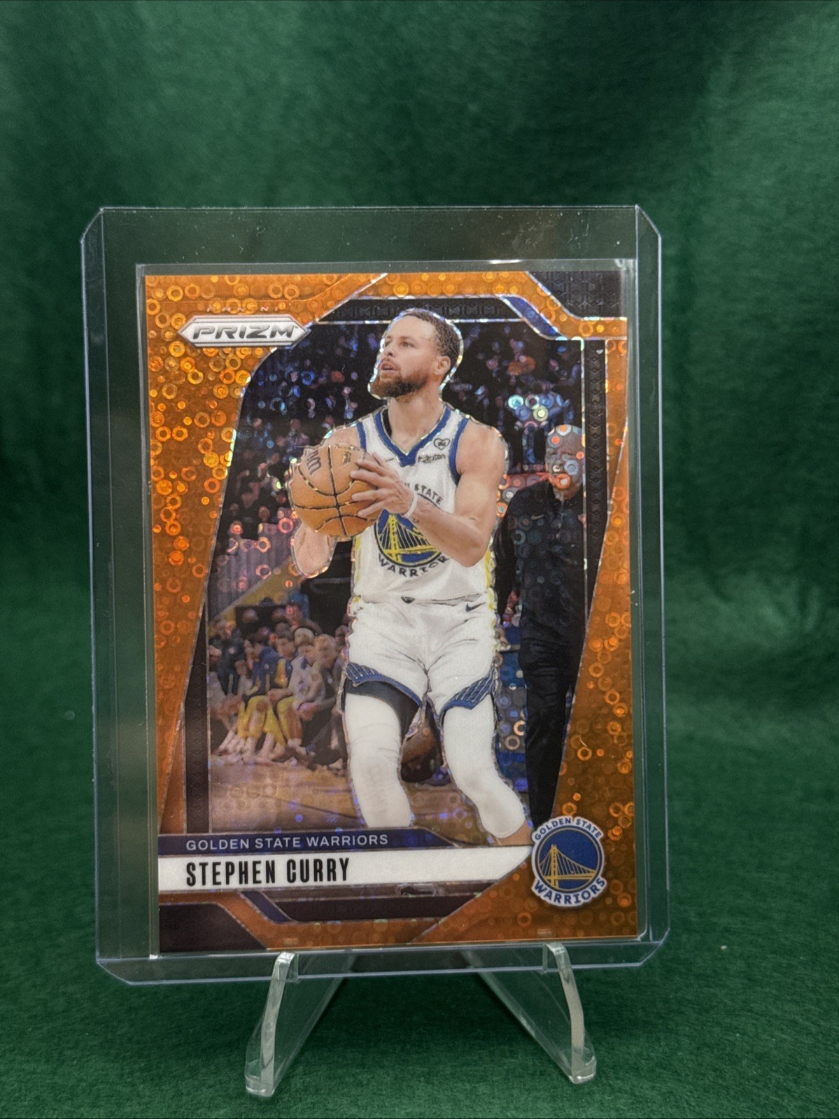 2024-25 Stephen Curry Panini Prizm #134 Fast Break Orange Prizm /125