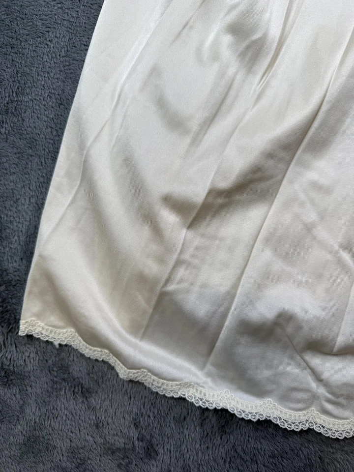 Lencería Shadowline vintage sin cordones para mujer 46 altos X borde de encaje marfil hecha en EE. UU. Foto 4 de 4