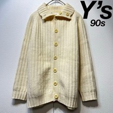 Y's Yohji Yamamoto Wool high neck knit cardigan jacket sweater