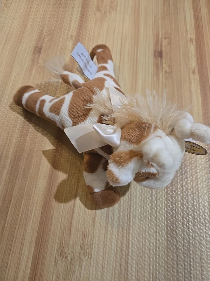 Bearington Colección Bebé Peluche Jirafa Sonajero Lindo Bebé Regalo Marrón y Beige Foto 2 de 4