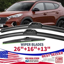 Set of 3 Windshield Wiper Blades For Hyundai Tucson 2015-2020 (26"16"13" )