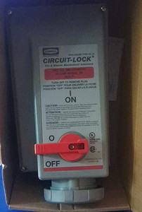 Hubbell Circuit-Lock HBL460MI7W 60A 480vac 3 Phase 30 Hp 3 Pole 4 Wire