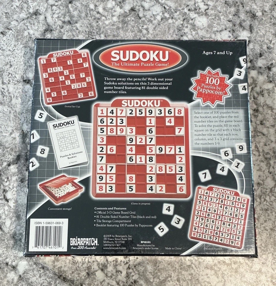 SUDOKU The Ultimate Puzzle Board Game by Briarpatch- New Sealed - Image 2 of 3