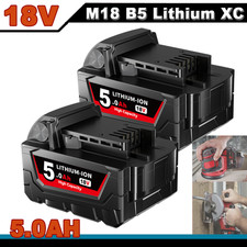 2PACK 5.0 AH Extended Capacity For Milwaukee M18 18V Lithium Battery 48-11-1860