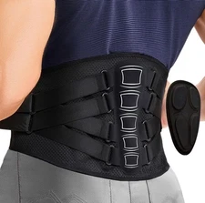 OSK Back Brace for Lower Back Pain Relief w/3D Lumbar PadLumbar Support Belt S