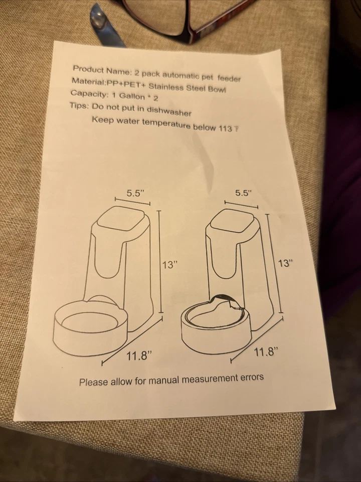 Paquete de 2 comederos automáticos de alimentos para mascotas dispensadores de agua y juego de riego de acero inoxidable Foto 2 de 3