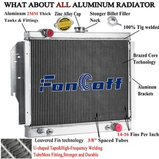 3 Row Aluminum Radiator Fit 1979~93 Dodge D150 D250/350 W150 W250 3.9L 5.2L/5.9L