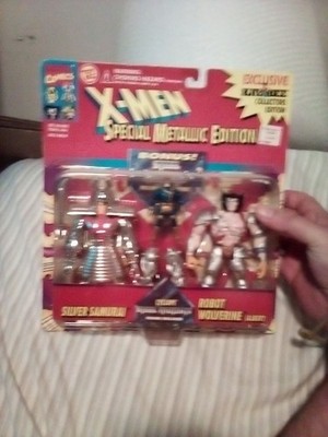 1994 Marvel X-Men Special Metallic Edition Silver Samurai vs Robot Wolverine