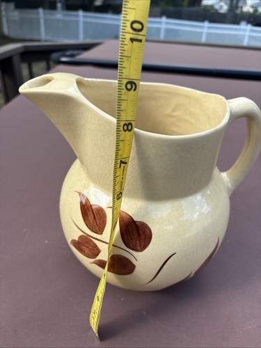 Watt Pottery Autumn Foliage 17 PITCHER USA Vintage Leaves - Picture 12 of 13