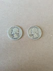 1941-p & 1957-d Washington Silver Quarters
