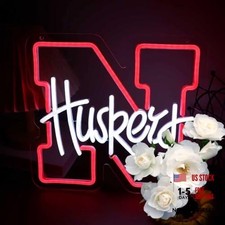 Huster Neon Sign Football N for Wall Decor Led Neon Light for Man