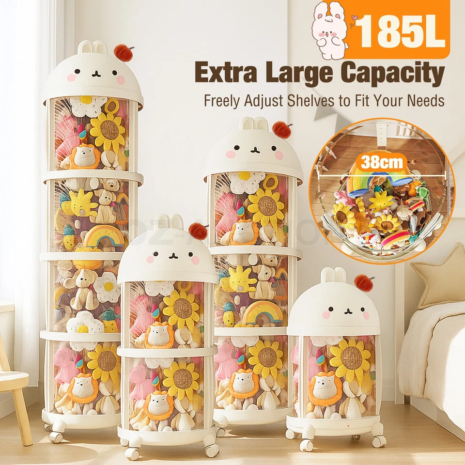 Kids Toys Storage Tube Box Stuffed Animal Zoo Plush Soft Doll Display 181x38cm - image 4 of 4