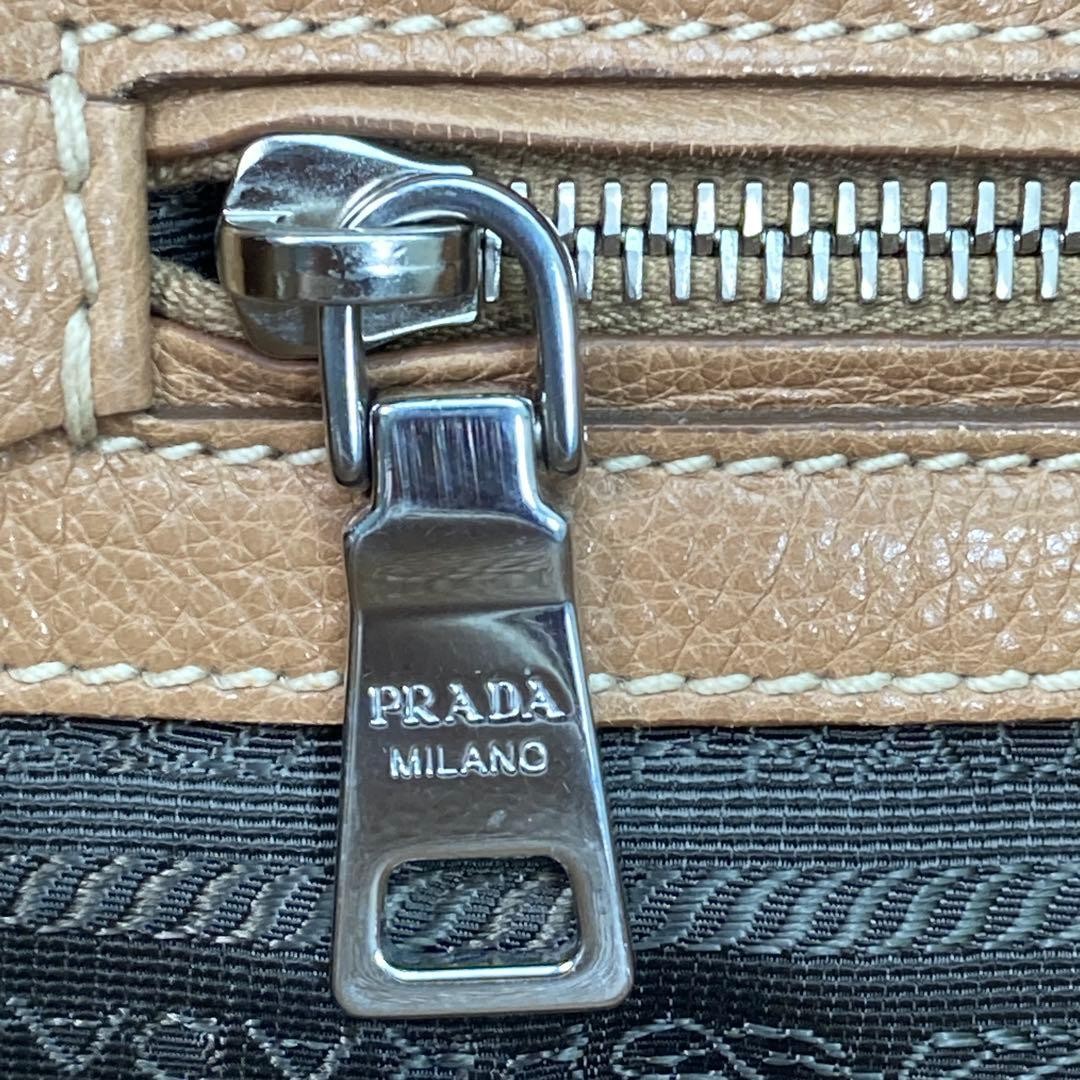 PRADA Studded Camel Leather 2 Way Bag B2625R thumbnail 17