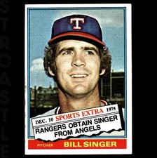 1976 Topps - Traded Bill Singer #411T Texas Rangers ⚾ Baseball Card