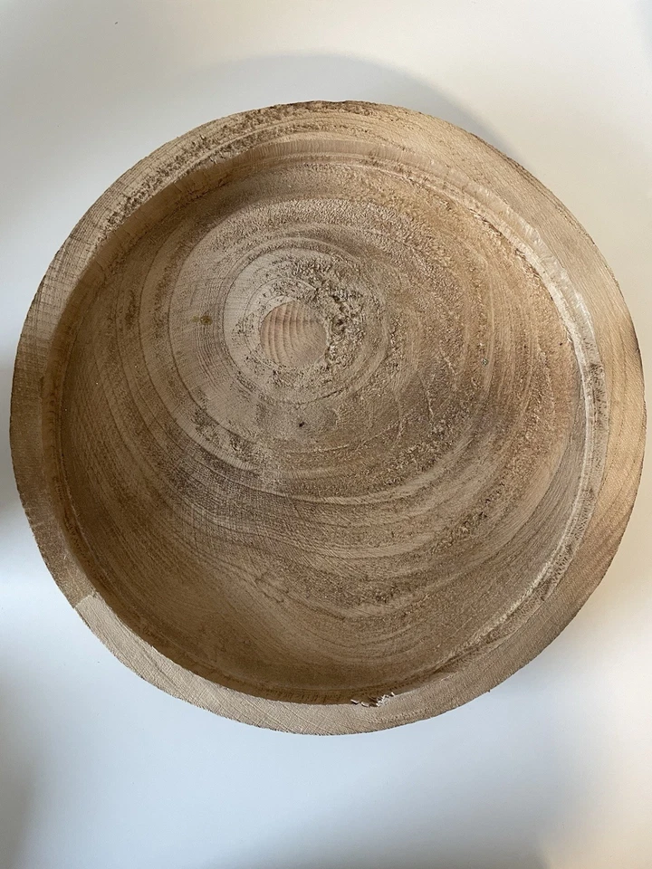 Runde Holz-Dekoschale / Tablett – rustikal & modern – Ø 28,5 cm