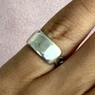sterling silver vintage curb chain engravable signet ring 3.75