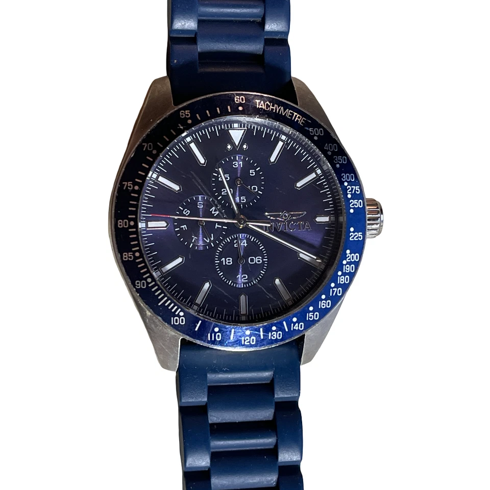 Invicta Aviator Hombre Cronógrafo 38401 45mm Caja Acero Inoxidable Azul Marino BZ 10Z
