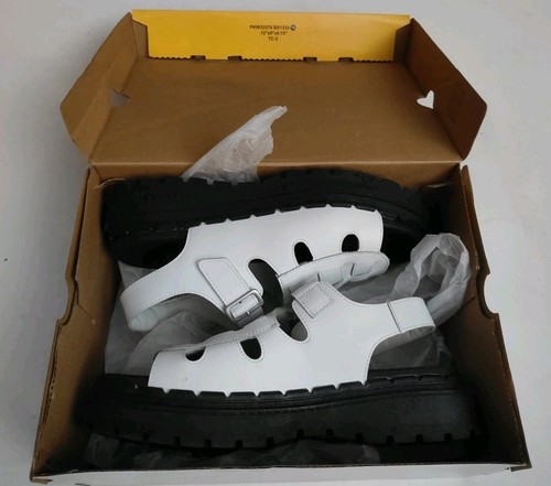 Skechers Sandals Womens 9 Jammers Throwback Slingback White Leather 57323 w/ Box - Picture 24 of 24
