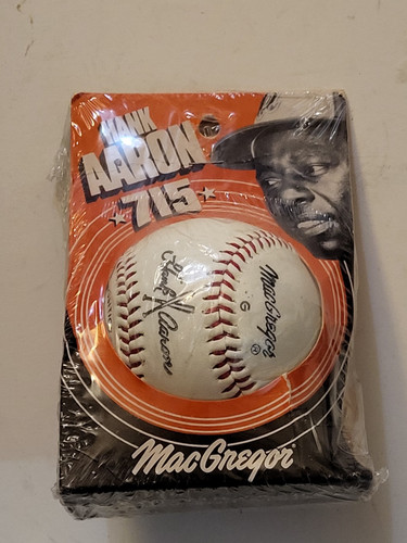 Vintage 1974 Hank Aaron NOS 715 Home Run MacGregor Baseball in Original Package