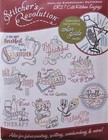 Stitcher's Revolution 27 Cute Kitchen Sayings Towels Embroidery Transfer Pattern