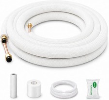 1/4" & 3/8" 16Ft Mini Split Line Set Insulated Copper Tubing Hose AC Ductless